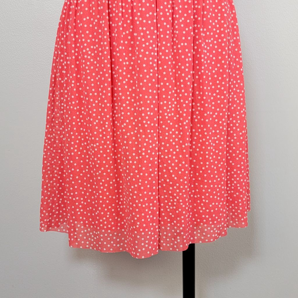 Postmark Anthropologie Sleeveless Polka Dot Mini Dress Smocked Fit & Flare XS - Picture 5 of 13